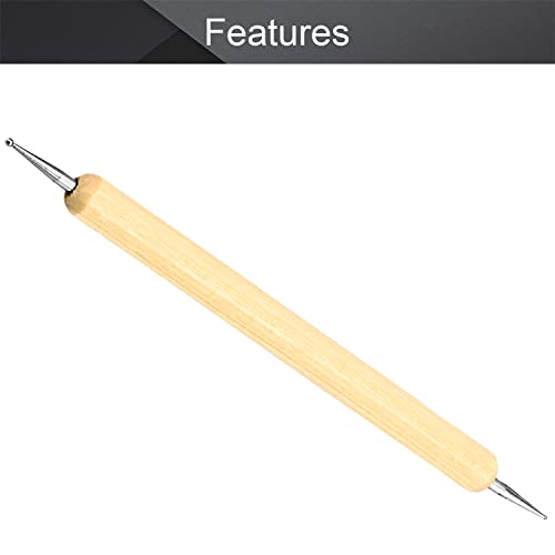 Utoolmart 5-Piece Dual-End Ball Styluses Dotting Tools with Wood Handle