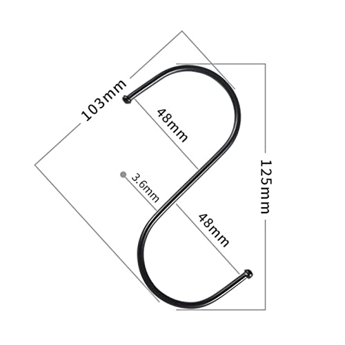 Lansonee 10-Piece Stainless Steel S-Shaped Hooks for Kitchen and Bathroom Storage, Large Size
