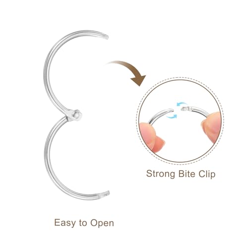 uxcell Shower Curtain Rings - 15pcs Carbon Steel Snap Hooks, 1.5 Inch