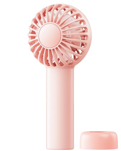 SWEETFULL Mini Portable Handheld Fan - Rechargeable 3-Speed Pink Travel Fan