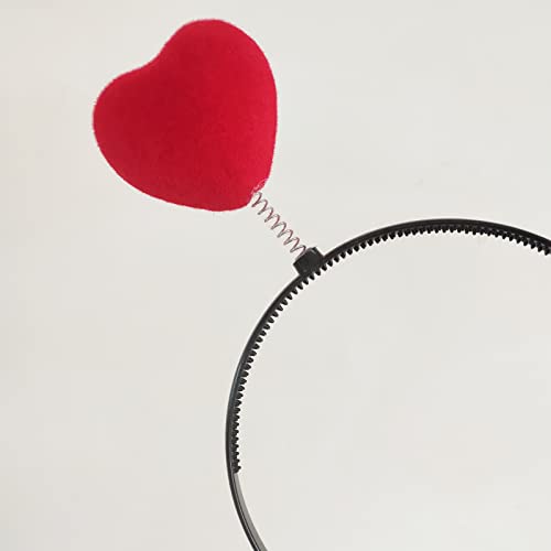 WLBON 4-Piece Valentine's Day Heart Headband, Hair Clips & Sunglasses Set