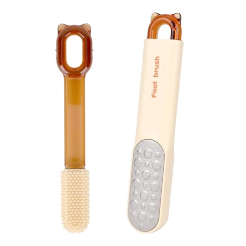 Fukaisu Double-Sided Stainless Steel Foot File & Crevice Brush Pedicure Tool