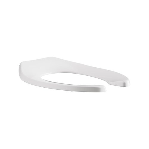 American Standard 5901100.020 Commercial Elongated Open Front Toilet Seat with Stainless Steel Hinge, White