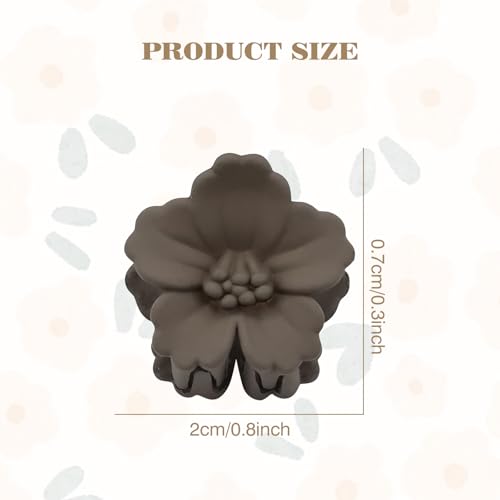 Dizila 70-Piece Mini Flower Hair Claw Clips Neutral Colors
