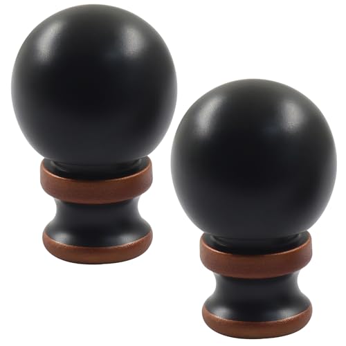 Oil Rubbed Black Lamp Finials - 2 Pack, 1-1/2 Inch Tall
