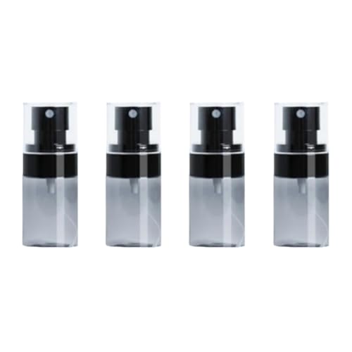 Travel Size Fine Mist Spray Bottles 30ml Clear Plastic Refillable Perfume Atomizer Leak-Proof Container 4 Pack