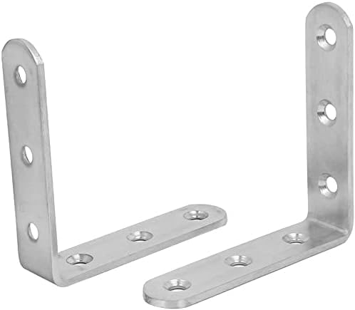 Heavy Duty Stainless Steel Angle Brackets 3x3 Inch - 10 PCS