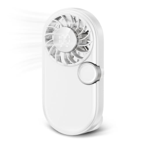 Portable Mini Handheld Fan - 5 Speed Rechargeable with LED Display