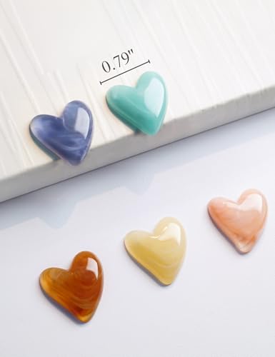 Mymazn Heart Fridge Magnets - Colorful Decorative Magnets (12-Pack)