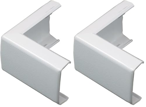 Wiremold Nonmetallic Raceway Outside Elbow, 90-Degree Angle, White - 2 Pack