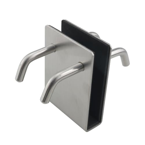 Stainless Steel Bathroom Hook for Frameless Shower Doors - No Drill
