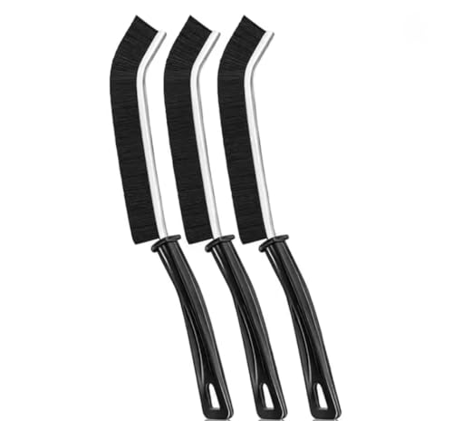 Angled Crevice Cleaning Brush Set - Heavy Duty Grout & Gap Scrubbers (3 Pack)