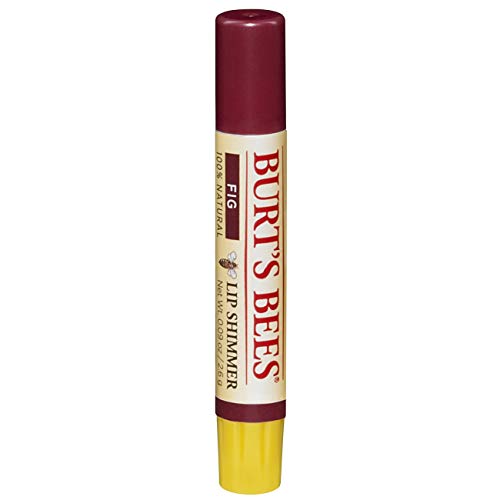 Burt's Bees Lip Shimmer, Fig - 0.09 oz Moisturizing Tinted Lip Balm
