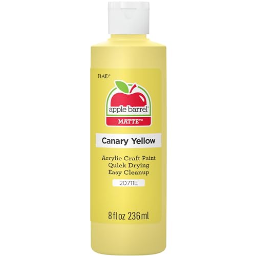 Apple Barrel 8 oz Acrylic Paint - Canary Yellow for Crafts