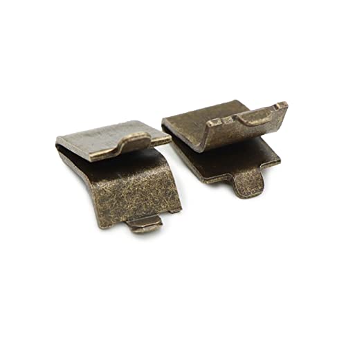 Xadnitu Adjustable Steel Pilaster Shelf Clips - 14 Pack, Bronze