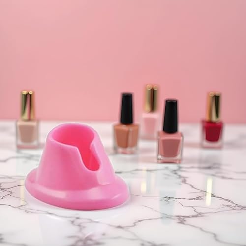SelHeng Pink Anti-Spill Nail Polish Bottle Holder Stand 2Pcs