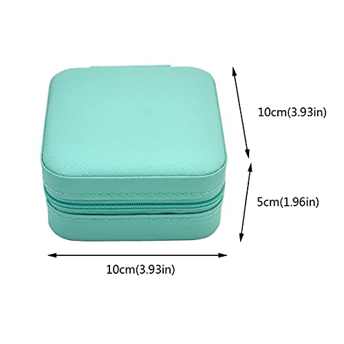 TRODANCE Mini Jewelry Travel Case - Portable Organizer for Rings, Earrings, Necklaces (Blue)