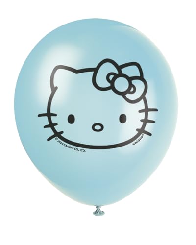 Hello Kitty Latex Balloons - 12 Inch Birthday Party Decorations, 8 Count