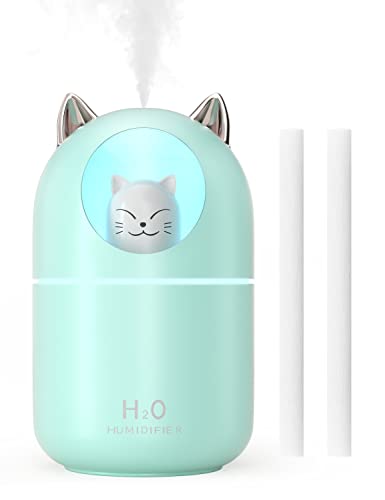 Norhom Green Mini Cool Mist Humidifier with Night Light - 300ml