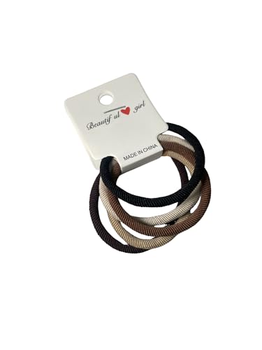 5-Piece Thick Hair Ties for Curly Hair, Soft Elastic Ponytail Holders