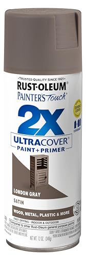 Rust-Oleum Painter's Touch 2X Satin Spray Paint - London Gray, 12oz