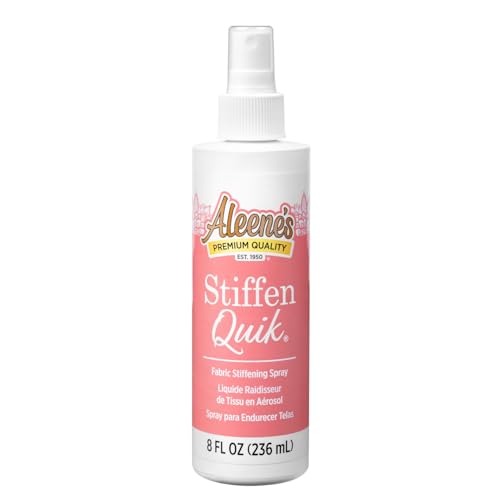 Aleene's Stiffen Quik Pump Spray Fabric Stiffener 8 oz - Quick Dry, Nontoxic, for Draping & Shaping Fabrics