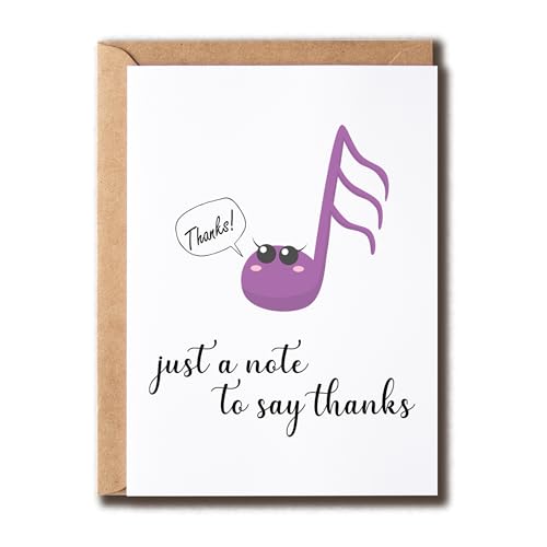 Funny Thank You Card - Just A Note to Say Thanks - 5x7