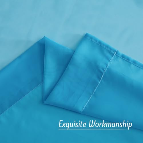 NICETOWN Teal Sheer Window Curtains, 54" x 108", 2 Panels