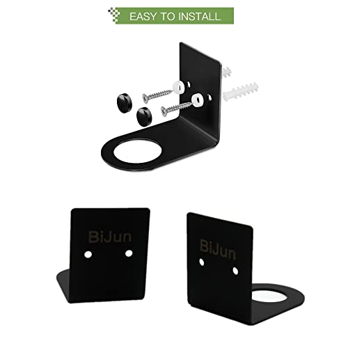 BiJun Wall-Mounted Soap Dispenser Holder - Black 2 Pack