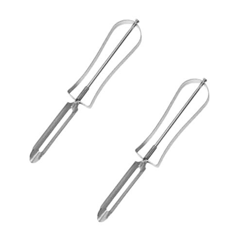 Set of 2 Stainless Steel Rotary Peelers for Fruits & Vegetables
