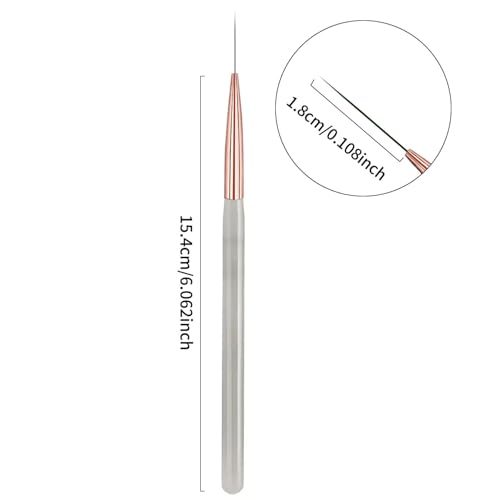5-Piece Ultra-Fine Nail Liner Brush Set for Art Detailing & French Tips