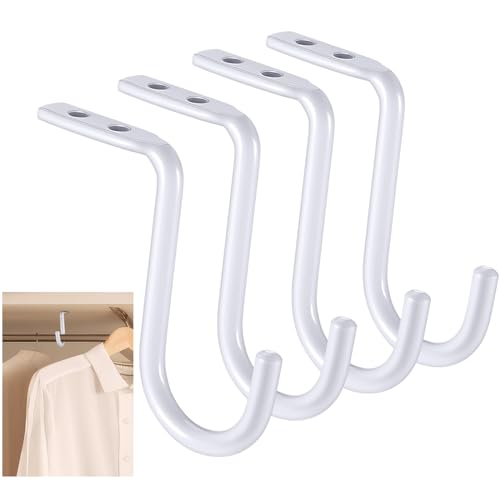 Gisafai Heavy Duty Closet Rod Support Brackets - 4 Pack, 1 Inch