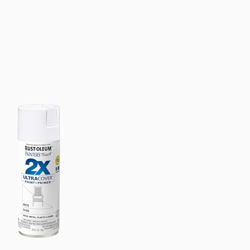 Rust-Oleum Painter's Touch 2X Ultra Cover Spray Paint, Gloss White, 12 oz