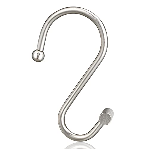 CHICTIE Nickel Shower Curtain Hooks - Rust-Proof Metal Rings, Set of 12