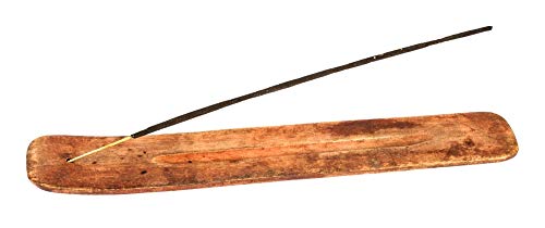 Handmade Wooden Incense Stick Holder - 10 Inch Ash Catcher