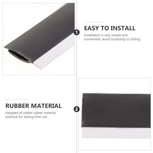 Uonlytech Dustpan Rubber Lip Replacement Strips - 4pcs Durable Edge