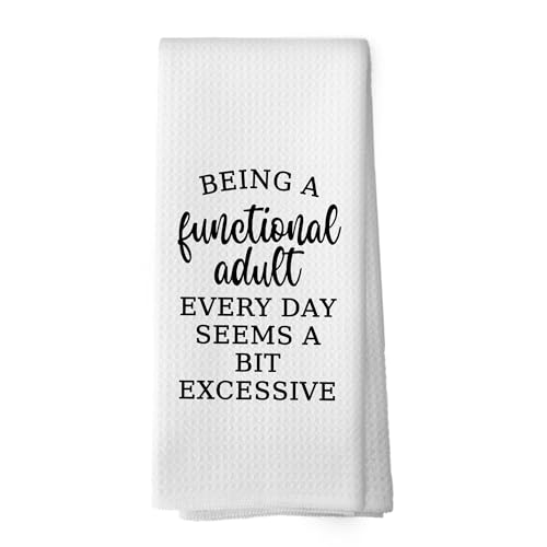 Funny Sarcastic Kitchen Dish Towels 16x24 Microfiber
