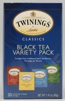 Twinings Black Tea Variety Pack 20 Tea Bags Assortment