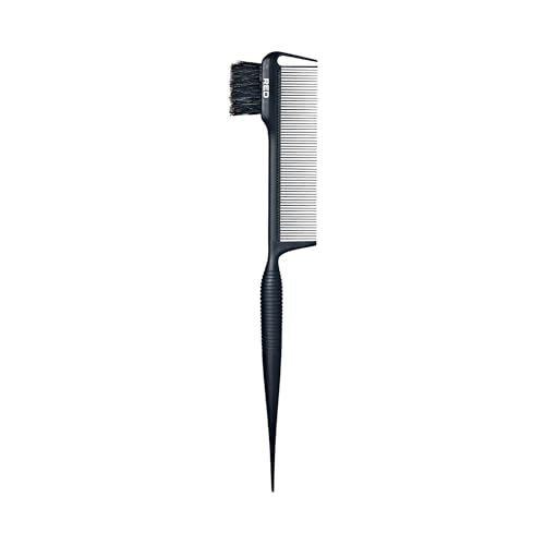 RED by Kiss Carbon Fiber 3-in-1 Edge Brush and Rat Tail Parting Comb