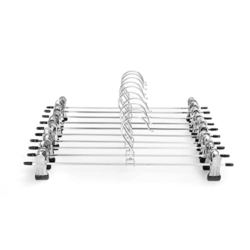 GUANJUNE Adjustable Non-Slip Metal Hangers - Space Saving 10 Pack