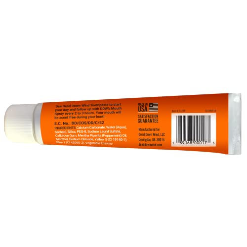 Dead Down Wind Scent Preventive Toothpaste, Mint, 3.5 Oz