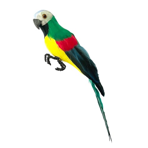 Lifelike Green Foam Feather Parrot - 25cm Shoulder Decor