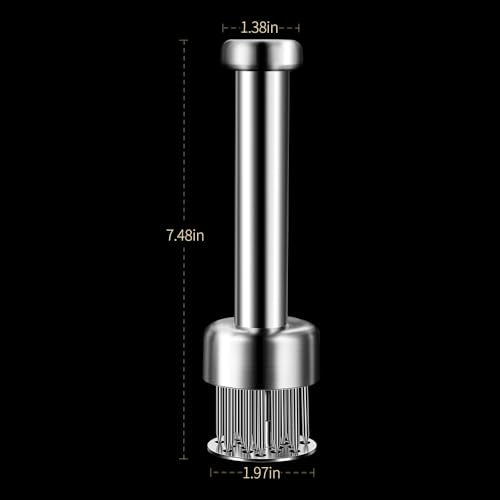 BOMANSI Stainless Steel Meat Tenderizer Tool with 21 Needles