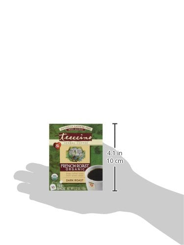 Teeccino French Roast Herbal Tea - 10 Bags, Caffeine Free & Prebiotic