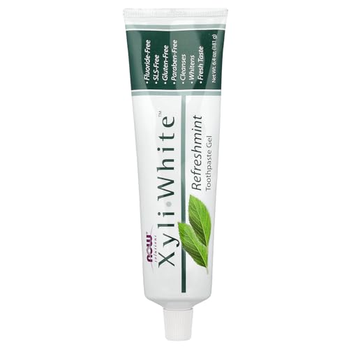 NOW Foods XyliWhite Fluoride-Free Toothpaste Gel Refreshmint 6.4 oz
