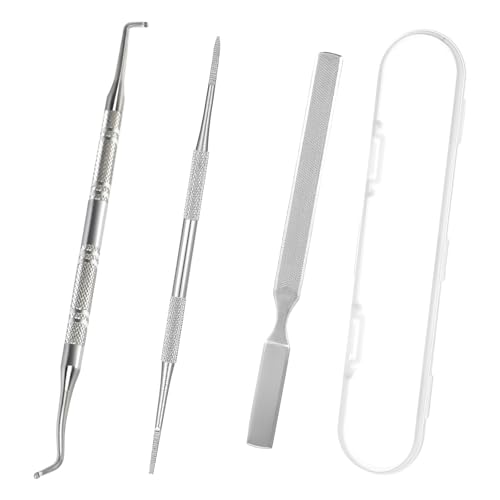 Ingrown Toenail File and Lifter Tool Kit - Stainless Steel Pedicure Set