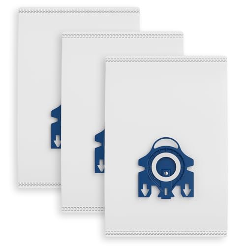 3-Pack Miele GN Vacuum Bags, 3D Efficiency Dust Bags with 5-Layer Filtration