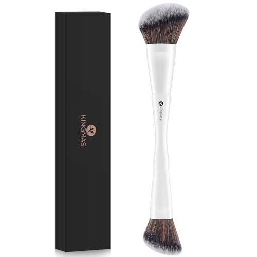 KINGMAS Double-Ended Kabuki Foundation and Concealer Makeup Brush