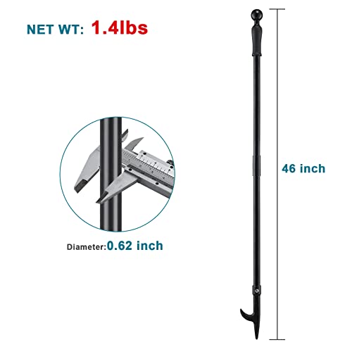 BeBecome 31-Inch Heavy-Duty Fire Poker for Fire Pit, Camping & Fireplace