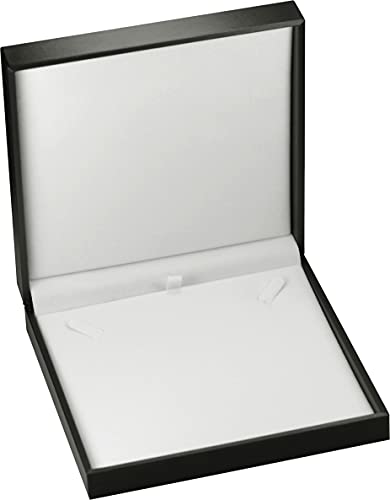 Luxury Black Necklace Storage Box with Velvet Interior